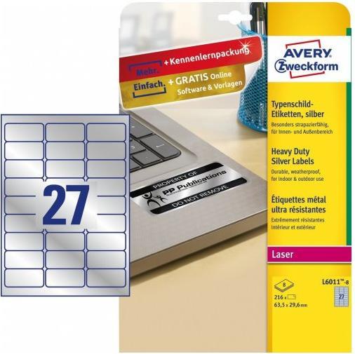 Produktbild Avery Typenschild