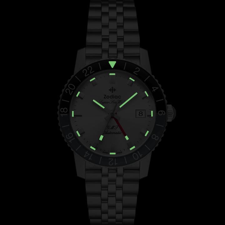 Actual product image Zodiac Super Sea Wolf GMT Automatic (Analogue wristwatch, 40 mm)
