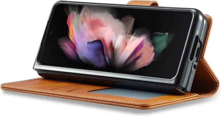 Produktbild Cover-Discount Galaxy Z Fold4 5G - Leder Etui Hülle beige (Samsung Galaxy Z Fold4)