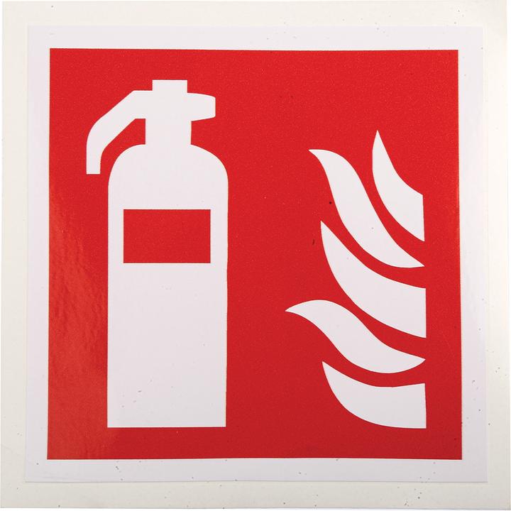 RS PRO Segno di protezione antincendio in vinile estintore rosso/bianco autoadesivo