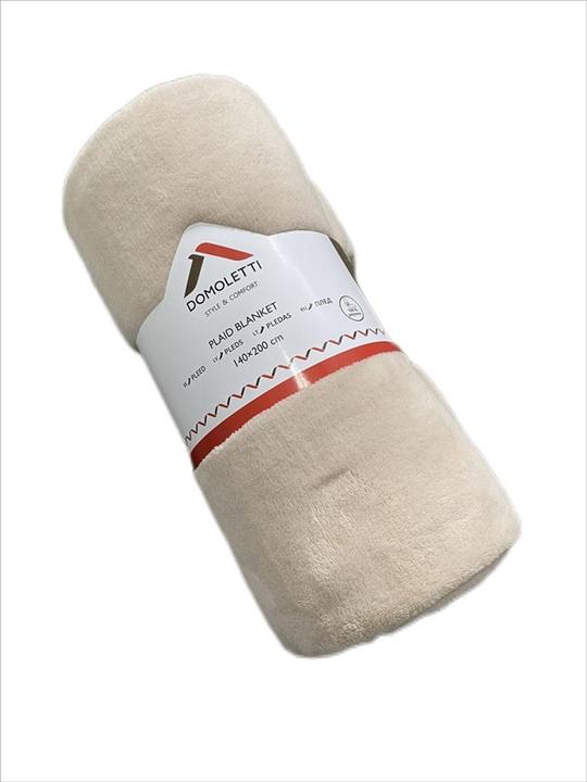 Produktbild Domoletti PLAID BLANKET 140X200 CM COLAR BEIGE (200 x 140 cm)