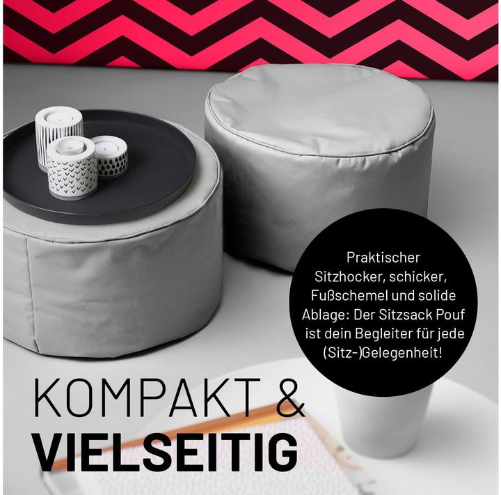 Produktbild Lumaland Sitzsack 45 x 25 cm, Grau
