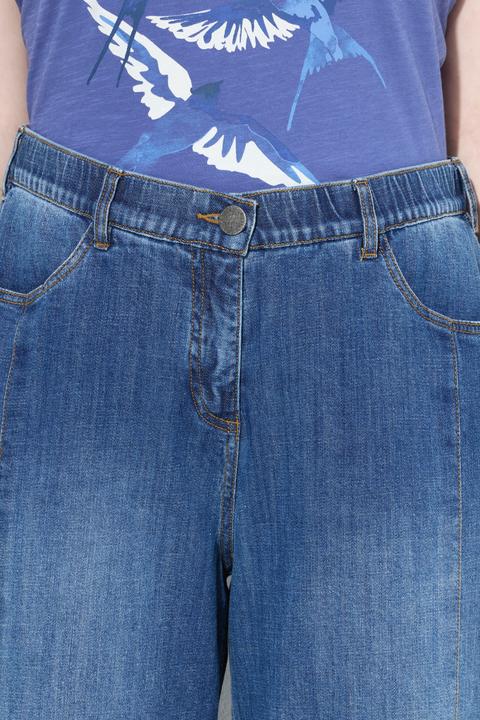 Produktbild Ulla Popken Jeans Mary, weites Bein, Fransensaum, Stretchdenim (52)