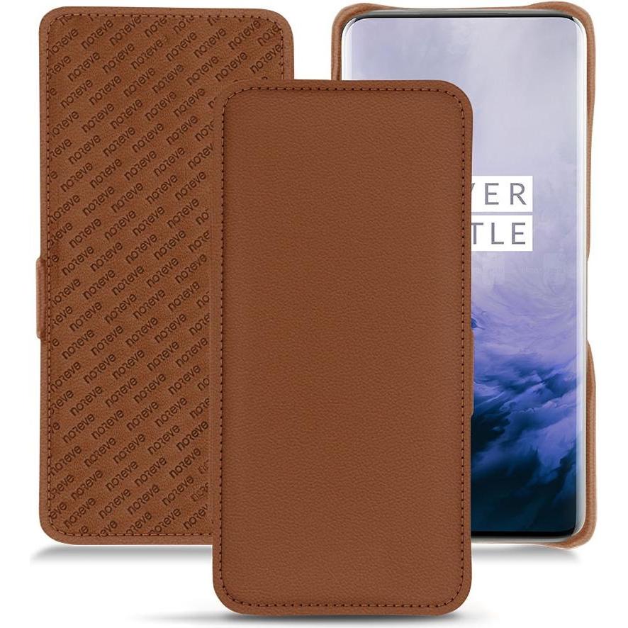 Noreve Lederschutzhülle horizontal (OnePlus 7 Pro), Smartphone Hülle, Braun