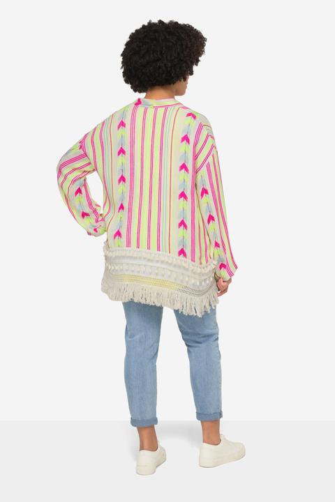 Produktbild Angel of Style Jacke, oversized, Jacquard-Streifen, offene Form, Langarm (52)