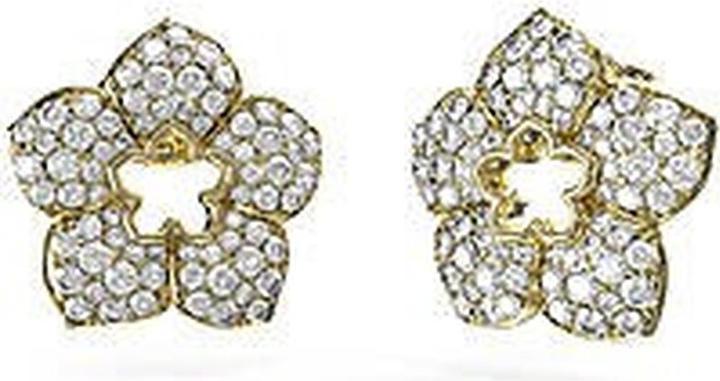 Guess - Beautiful gold plated earrings with Shining Winter flower JUBE04469JWYGT/U