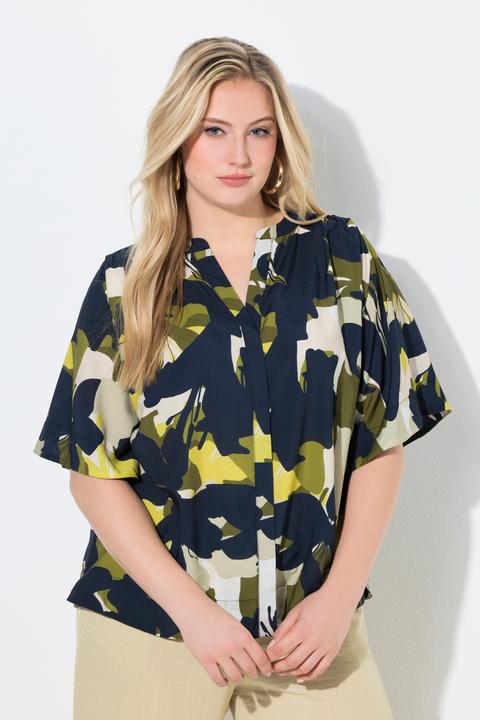 Produktbild Ulla Popken Bluse, Oversized, Tunika-Ausschnitt, Halbarm (50)