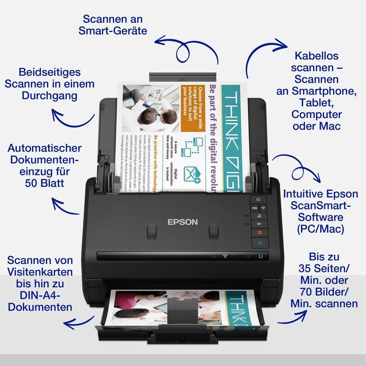 Actual product image Epson WorkForce ES-500WII (USB, Wi-Fi Direct)
