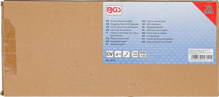 Immagine prodotto BGS Chiave a forchetta a percussione | SW 70 mm (70 mm)