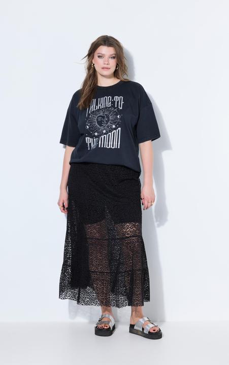 Produktbild Studio Untold Spitzen-Maxirock, A-Linie, Elastikbund, Volants (54)