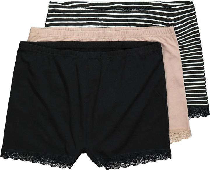 Produktbild Ulla Popken Pantys, 3er-Pack, Ringel/einfarbig, Spitze (54, 56, 3er Pack)