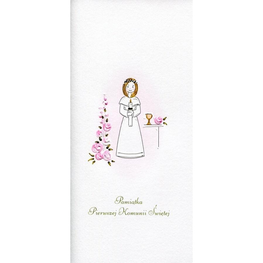 MAK, Biglietto di auguri + Carta da lettere, Erstkommunionkarte Mädchen Blumen