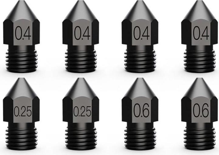 Creality Nozzle set steel high-end, 8 pieces (Blast pipe)