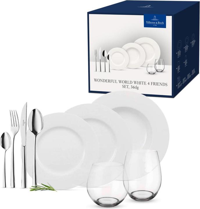 Immagine prodotto Villeroy & Boch 4 Amici Set 36 pezzi Mondo Meraviglioso Bianco (36 pz.)
