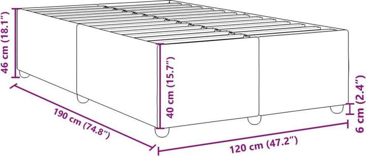 Image du produit vidaXL Bettgestell (120 x 190 cm)
