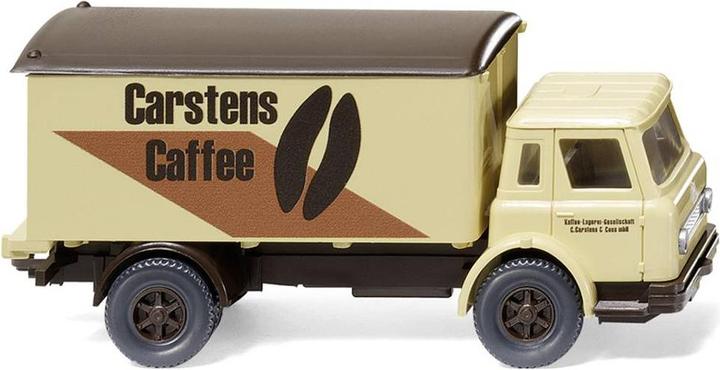 Actual product image Wiking 044602 H0 Truck model Harvester box lorry "Carstens Caffee"