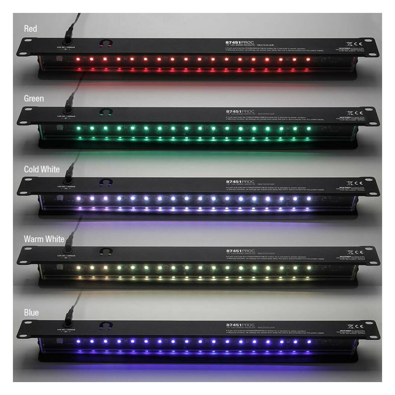 Dsit 19” Design Led Beleuchtung - Multicolor Mit Sensor, Serverschrank Zubehör, Mehrfarbig
