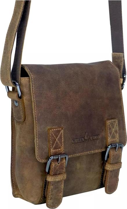 Produktbild Greenwood Herrentasche Echtleder 9 Zoll Aden Vintage Look Camel No.2