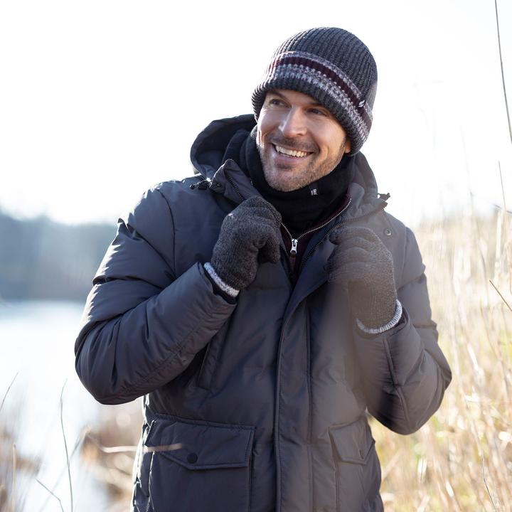 Produktbild Heat Holders Warm Wintermütze Stricken | Thermo Beanie Mütze Gestreift