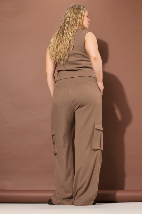 Produktbild Studio Untold Cargohose, High Waist, Wide Legs, teilelastischer Bund, Cargotaschen (52)