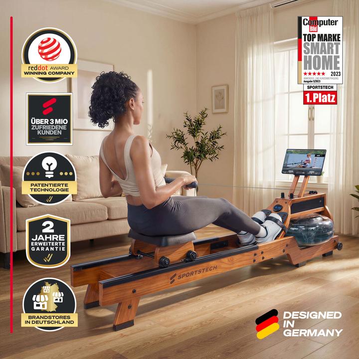 Actual product image Sportstech WRX500 Rudergerät Schwarz