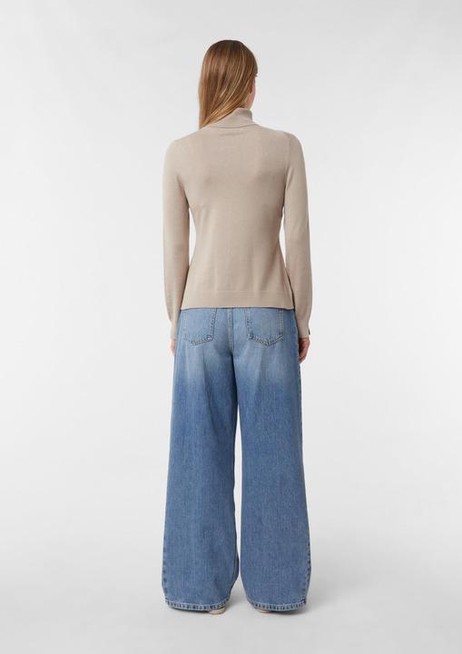 Produktbild Comma Strickpullover Rollkragenpullover im Slim Fit mit Ärmelschlitzen (32)