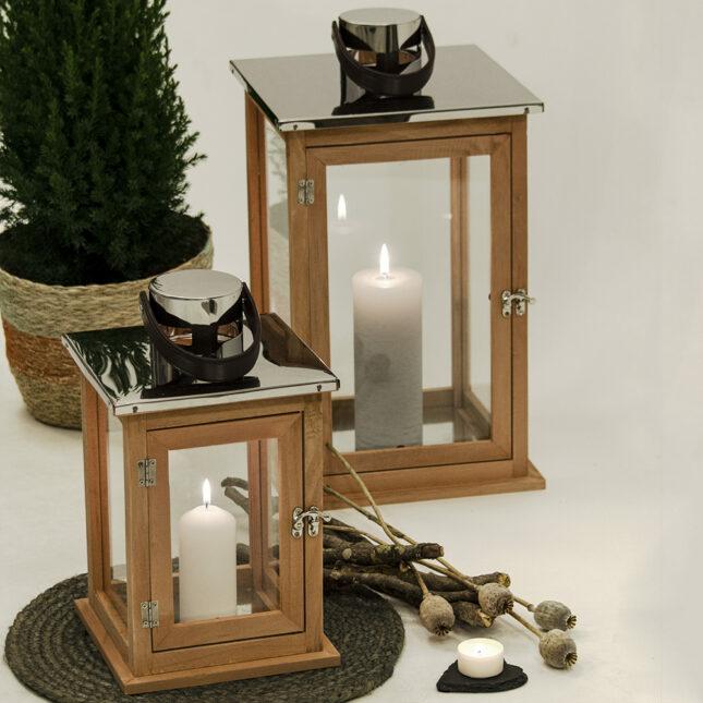 Actual product image Balthasar Lantern natural wood (190 x 190 x 320 mm, 1 x)