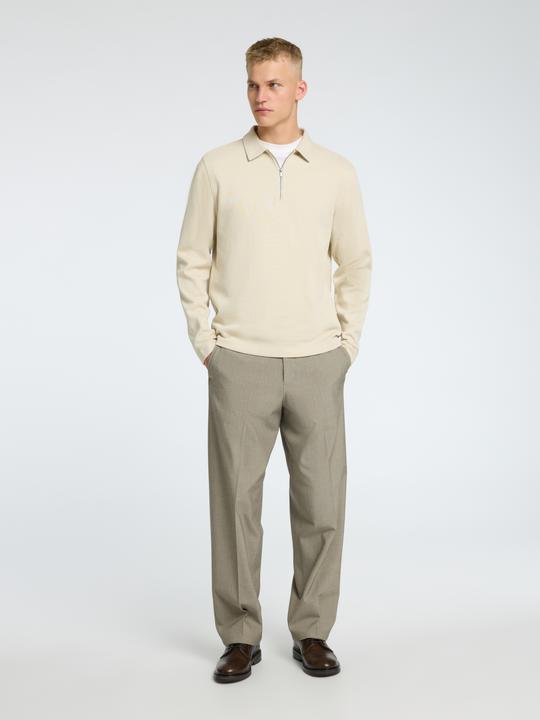 Produktbild Selected Geripptes Half-Zip Langarm-Poloshirt (S)