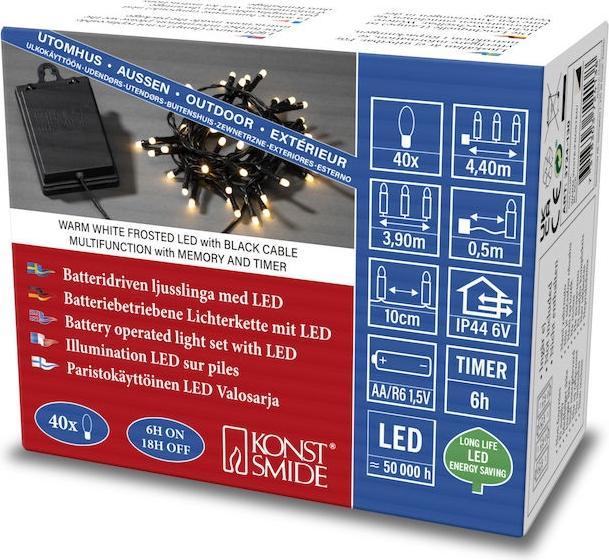 Produktbild Konstsmide LED-Lichterkette 40 LED, 3.9 m, Outdoor (0.39 m)
