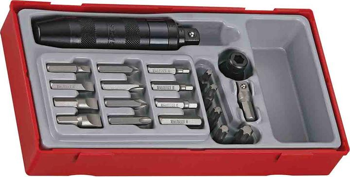 Teng Tools Hexagonal, PHILLIPS, TORX impact driver set 12.7 mm, 20 pieces (Allen screw)