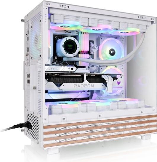 Produktbild Thermaltake View 270 Plus WS ARGB (weiss/holz, Tempered Glass x 2, Holz-Struktur) (ATX, Micro ATX (mATX), Mini-ITX)