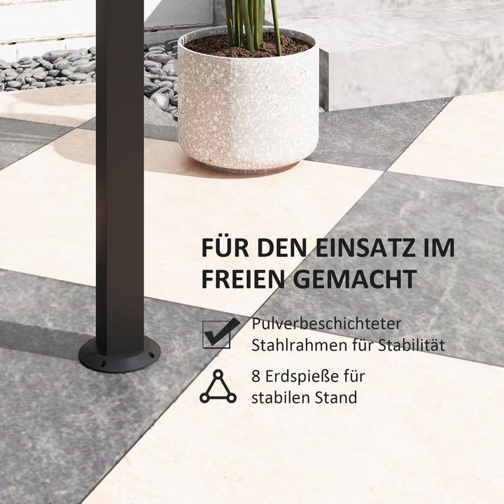 Actual product image Outsunny Grillpavillon Stahl, Polyester Dunkelgrau (233 cm, 110 cm)