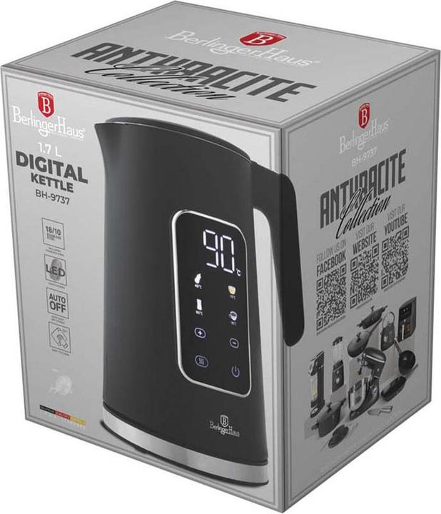 Produktbild BerlingerHaus Haus Wasserkocher 1.7L mit Digitalanzeige Anthracite Collection (1.70 l)