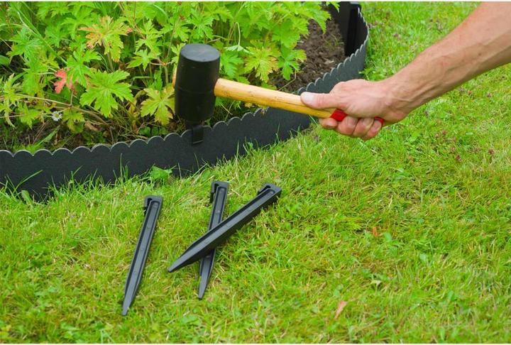 Image du produit Nature Kit de bordure de pelouse Décoratif H13 cm x 12 m avec piquets de terre (1200 cm)