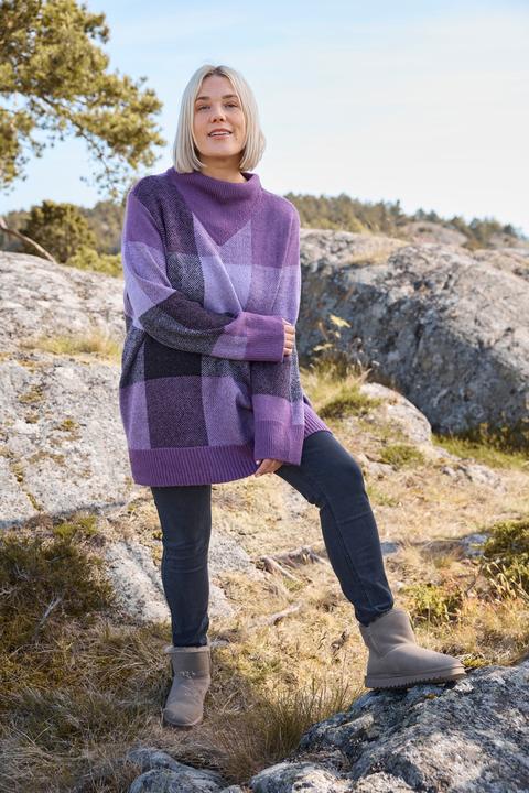Actual product image Ulla Popken Grand Check Long Sleeve Sweater (62)