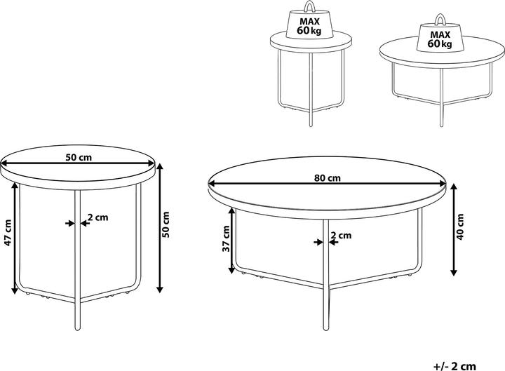 Actual product image Beliani Melody (80 x 80 x 40 cm)