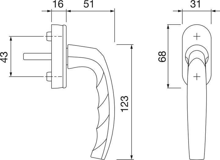 Actual product image Hoppe Atlanta (Door handle)