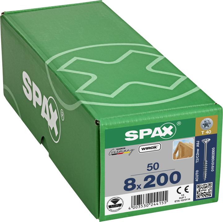Produktbild Spax Senkmultikopf Bremsrippen T-Star Plus T40 Teilgewinde Wirox (50 Schrauben pro Stück)