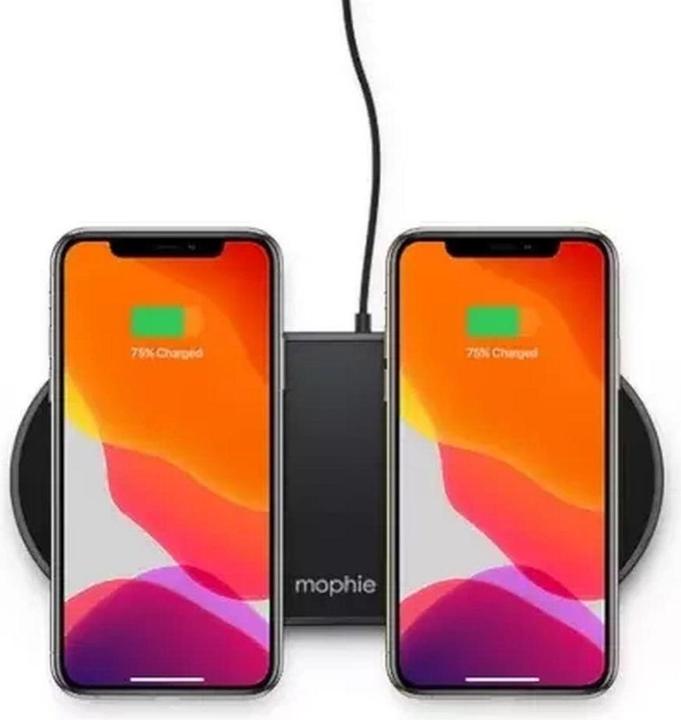 Productafbeelding mophie Dock station Wireless charger 2x10W Universal Wireless Dual black (10 W)
