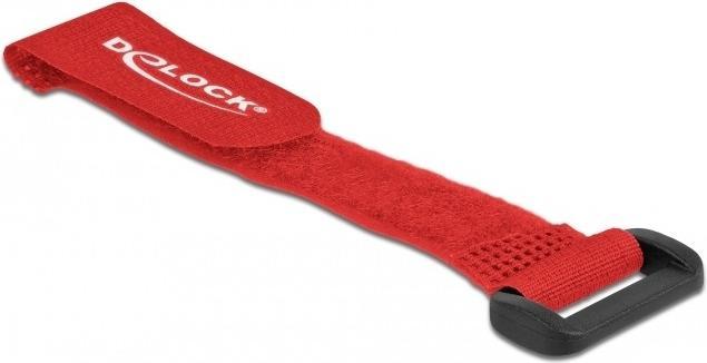 Actual product image Delock Velcro cable tie with loop L 150 x W 20 mm red 5 pieces (Velcro cable ties, 150 mm, 5 pcs.)