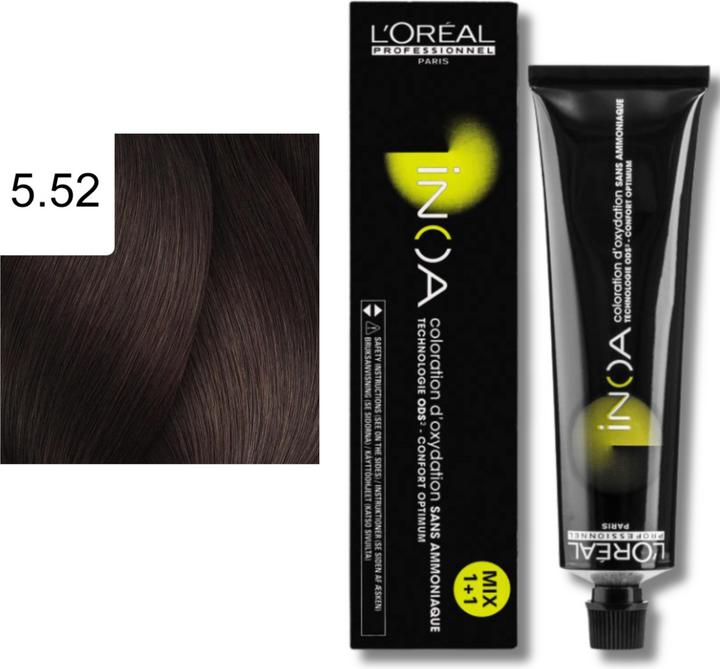 Actual product image L'Oréal Professionnel Inoa (5,52 Light brown mahogany irisé)