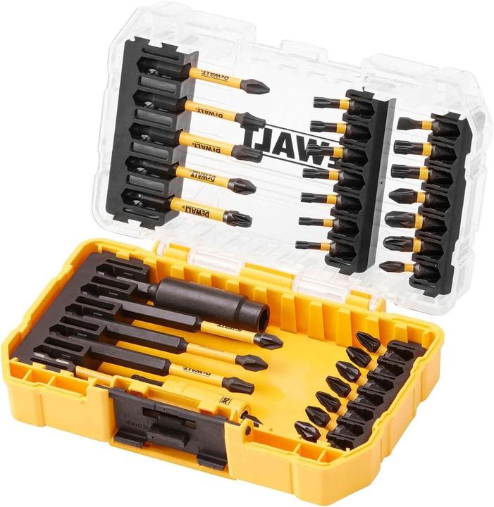Produktbild DeWalt 32-teiliges FLEXTORQ Schraubendreher-Set (Innensechskant, Innensechsrund TX, Kreuz Phillips PH, Schraubschlitz)