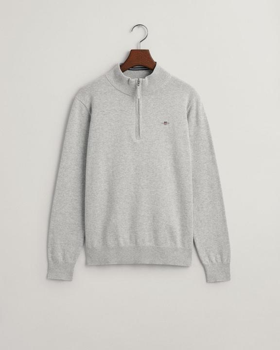 Produktbild GANT Unisex Kids Shield Cotton Half Zip Pullover, lichtgrijs gem., 158-164 (158, 164)