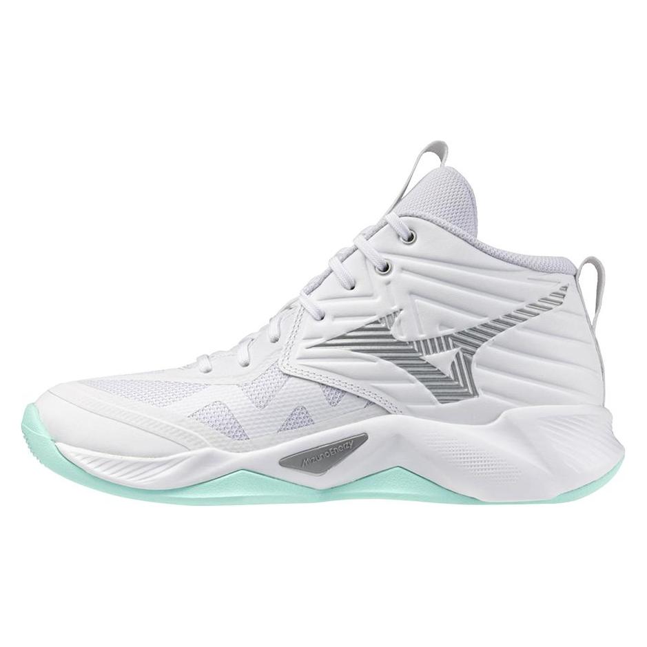 Mizuno, Damen, Hallenschuhe, Wave Momentum Pro Mid (41), Weiss