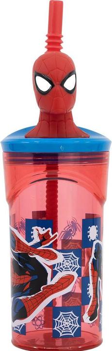 Productafbeelding Spiderman Becher mit Strohhalm Spider-Man CZ11338 3D