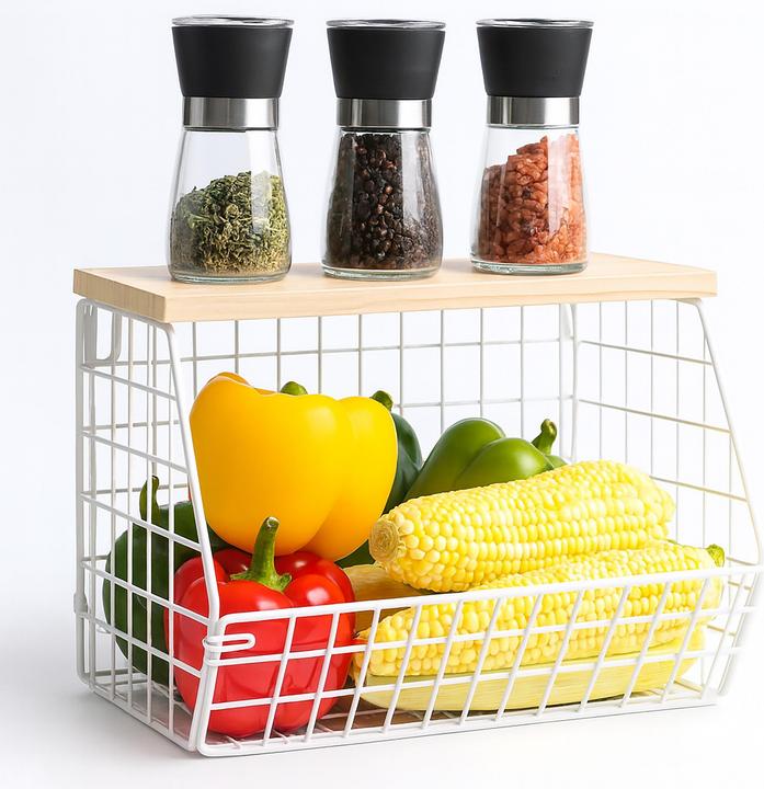 Produktbild Relaxdays Obstkorb Wandregal