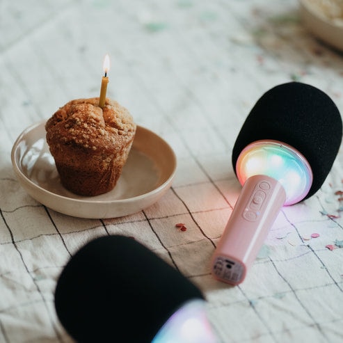 Actual product image Kidywolf Bluetooth microphone with light