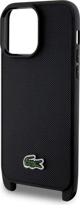 Actual product image Lacoste LCHCP15XSPVCK iPhone 15 Pro Max 6.7" czarny/black hardcase Iconic Petit Pique Crossbody (Apple iPhone 15 Pro Max)