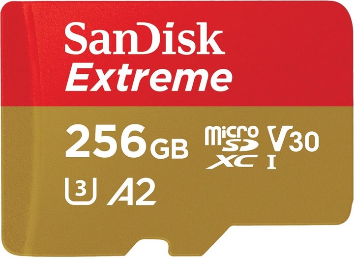 Image du produit SanDisk Extrême (256 Go, microSDXC, U3, UHS-I)