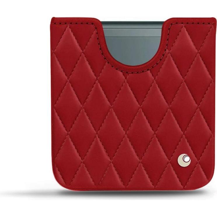 Noreve Lederschutzhülle Samsung Galaxy Z Flip3 (Samsung Galaxy Z Flip3), Smartphone Hülle, Rot